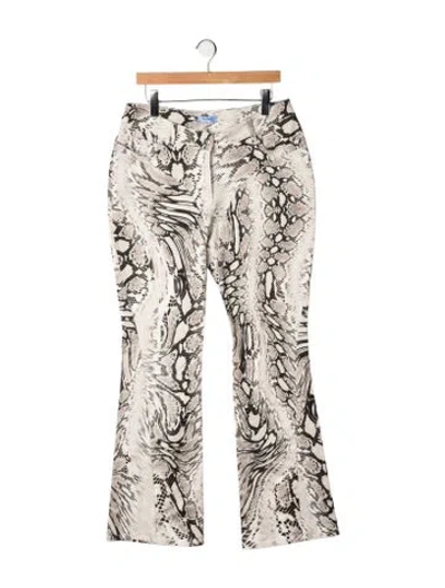Pre-owned Mugler High-rise Flared Jeans In Neutrals