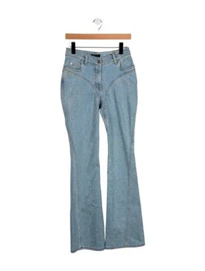 Pre-owned Mugler High-rise Flared Jeans W/ Tags In Blue