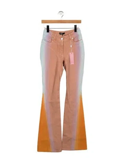 Pre-owned Mugler High-rise Flared Jeans W/ Tags In Pink