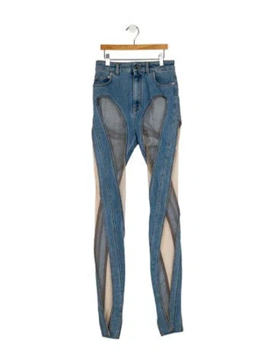 Pre-owned Mugler High-rise Skinny Leg Jeans