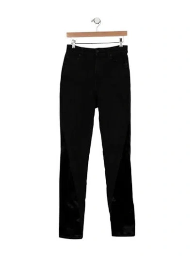 Pre-owned Mugler High-rise Skinny Leg Jeans In Black