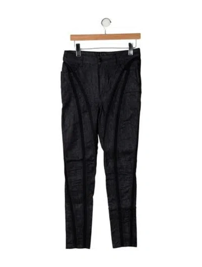 Pre-owned Mugler High-rise Skinny Leg Jeans In Black