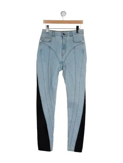 Pre-owned Mugler High-rise Skinny Leg Jeans In Multi