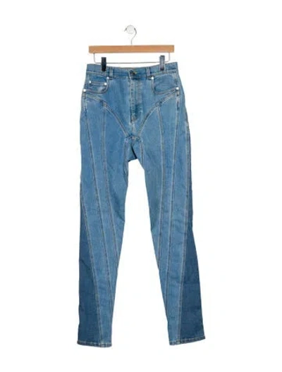 Pre-owned Mugler High-rise Skinny Leg Jeans In Multi