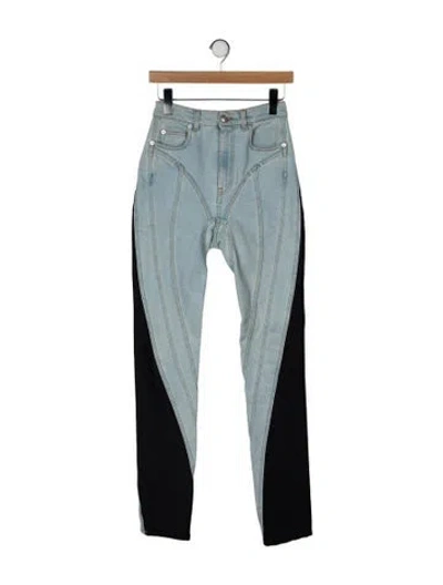Pre-owned Mugler High-rise Skinny Leg Jeans In Multi