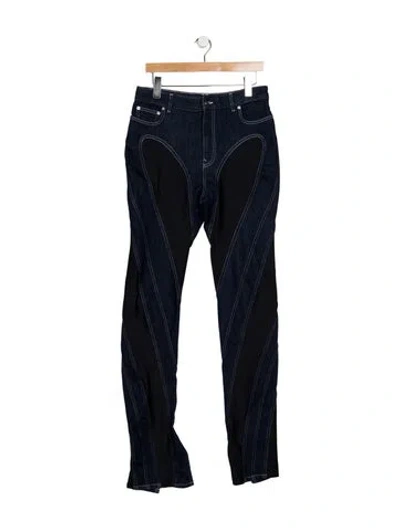 Pre-owned Mugler High-rise Skinny Leg Jeans W/ Tags In Blue