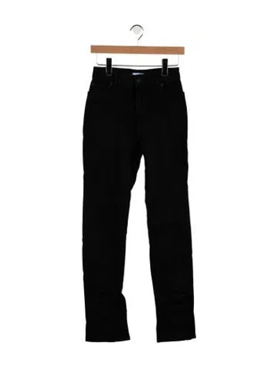 Pre-owned Mugler High-rise Straight Leg Jeans In Black