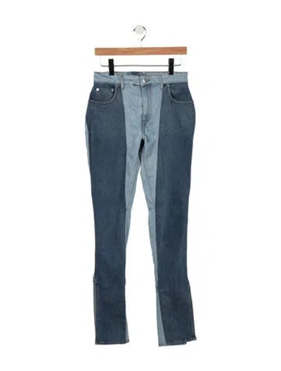 Pre-owned Mugler High-rise Straight Leg Jeans In Blue