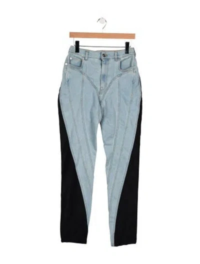 Pre-owned Mugler High-rise Straight Leg Jeans In Multi