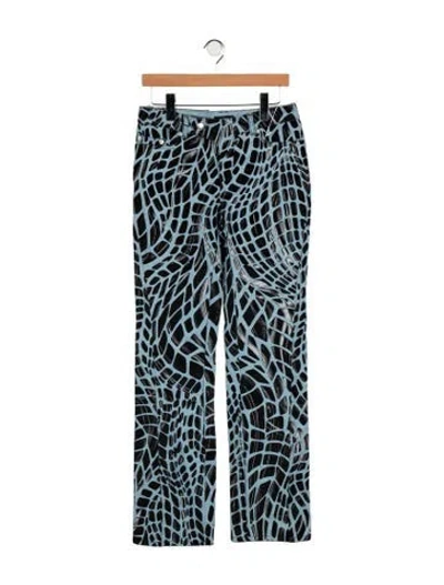 Pre-owned Mugler High-rise Straight Leg Jeans W/ Tags In Blue