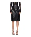 Mugler Hollow-out Detail Skirt At The Waist In Black