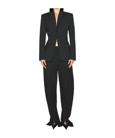 Mugler Hollow Suit Coat In Black