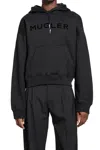 Mugler Fleece Sweatshirt With In Black