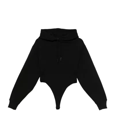 MUGLER MUGLER HOODED SWEATER WITH DRAWSTRING