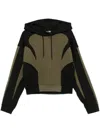 Mugler Colourblock Hoodie In Green