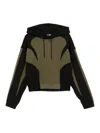 Mugler Colourblock Hoodie In Green