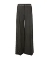 Mugler Hook  Eye Wide-leg Trousers In Black