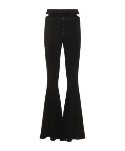 Mugler Horn Casual Pants In Black