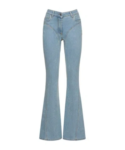 Mugler Horn Jeans Pants In Blue