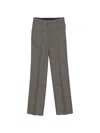 Mugler Houndstooth-pattern Tailored Trousers In Gray