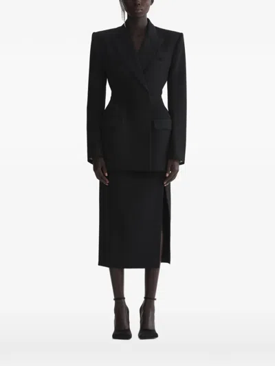 Mugler Jacke Mit Betonten Schultern In Black