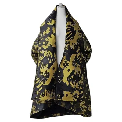 Pre-owned Mugler House Of Poiret Runway Dramatic Oversized Cocoon Evening Coat In Black