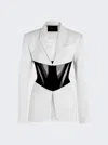 Mugler Iconic Corseted Jacket In Multi