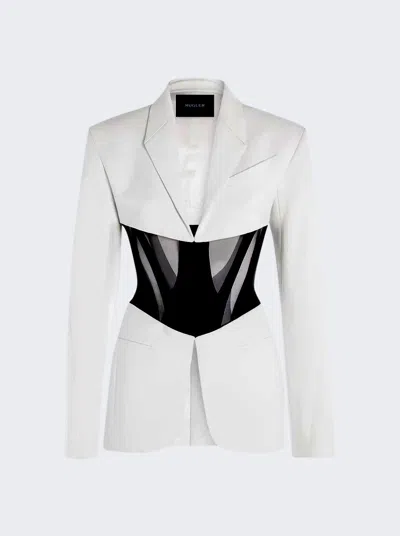 Mugler Iconic Corseted Jacket In Multi