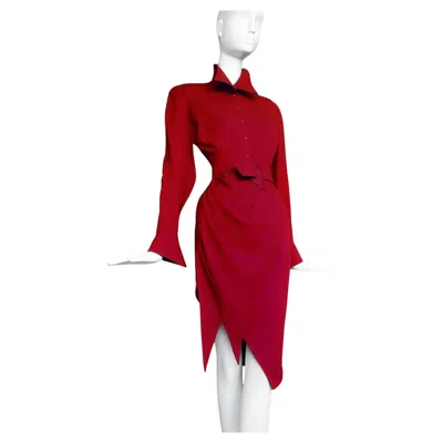 Pre-owned Mugler Iconic Thierry  Fw 1988 / 89 Les Infernales Red Dress