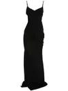 Mugler Illusion Cut-out Gown In Black