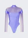 Mugler Sheer Panelling Long-sleeved Body In Multi