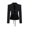 Mugler Sculpted Cropped Jacket In Black