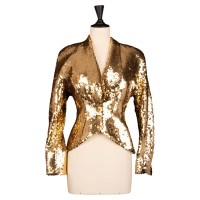 Pre-owned Mugler Jacket By Thierry  Circa 1985 In Sand