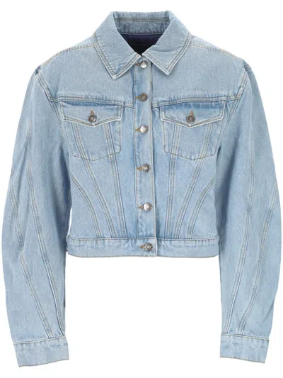 Mugler Jackets In Blue