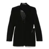 Mugler Cut Out-detail Blazer In Multicolor