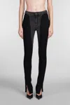 Mugler Jeans In Black Cotton In Black
