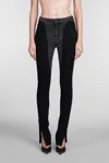 Mugler Jeans In Black Cotton In Black