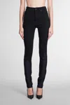 Mugler Jeans In Black Denim In Black