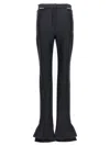 Mugler Flared Stretch Trousers In Black
