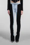 Mugler Woman Jeans Blue Size 31 Organic Cotton In Blue