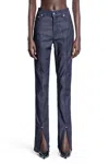 Mugler Woman Blue Jeans In Blue