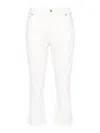 Mugler Seam-detail Straight-leg Jeans In White