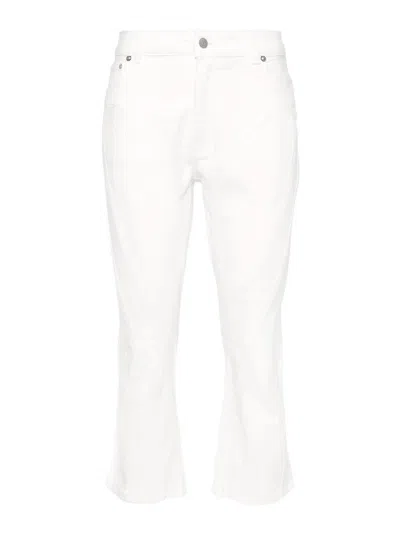 Mugler Jeans Crop In White