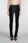 Mugler Jeans In Black Cotton In Black