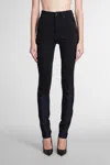 Mugler Jeans In Black Denim In Black
