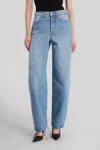 Mugler Jeans In Blue Denim In Blue