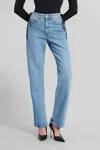 Mugler Jeans In Blue Denim In Blue