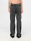 Mugler Black Cotton Denim Jeans In Schwarz