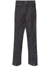Mugler Piercing-detail Jeans In Navy