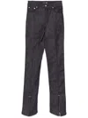 Mugler Piercing-detail Jeans In Navy